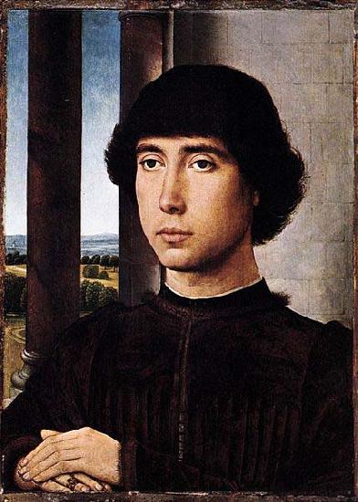 Hans Memling Portrait of a Man at a Loggia oil painting image